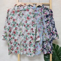 할머니옷 여름 면 장미 셔츠 여름남방 70대80대90대엄마옷 시어머니 칠순팔순생신선물