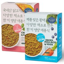 원더푸드 강아지 화식 한 끼 영양 대용식 10종, 닭고기+황태