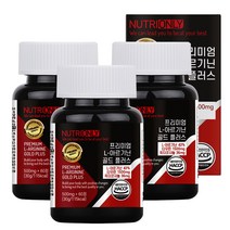 뉴트리온리 프리미엄 L-아르기닌 골드 플러스, 60정, 3개