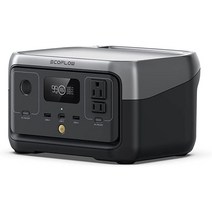 EcoFlow 휴대용 전원 RIVER 2 6배 긴 수명 256Wh 용량 60분 만 충전 인산철 리튬 이온 전지 충방전 사이클 3000회 이상 고내구 BMS 보호 기능 액정 대화면