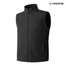 랜더스 라이트 폴라폴리스 조끼 후리스 LD40W BK