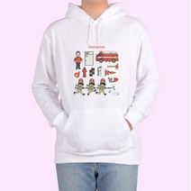 ATOGATO 소방관 화재 구급차 맞춤 후드티