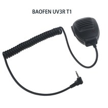 디지털무전기 업무용무전기 생활무전기 워키토기 블랙 3.5mm 핸드 마이크 표시기 호환 baofeng Bf-t1 Uv-3r, 한개옵션0