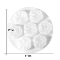 공예재료 동물 만화 개 발자국 고양이 발 실리콘 케이크 금형 무스 초콜릿 푸딩 젤리 주방 수제 베이킹 도구