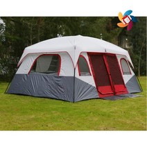 휴양림 캠핑 우천방수 12인용 투룸대형텐트 차크닉 동계훈련