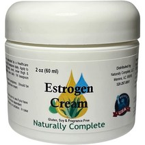 Naturally Complete 천연 Bioidentical 에스트로겐 크림 60ml 파라벤 소이 글루텐 프리 무향 에스트리올 여성 호르몬 안면 홍조 갱년기 건조증 스킨케어