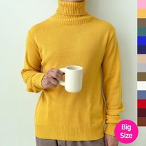 남자 터틀넥니트 비비드 파스텔 원색 겨울이너 긴팔티