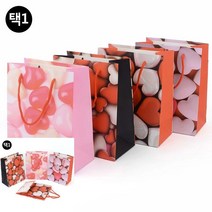 하트 쇼핑백 미니쇼핑백 며느리생일선물 쇼핑백디자인, 화이트핑크