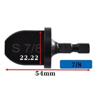 동관확관기 동파이프확관기 수도배관자재 에어컨용 임페리얼 튜브 파이프 확장기 지원 1 개 컨디셔닝 스웨이징 도구 드릴 비트 7/8 3/4 5/8 1/2 3/8 1/4 인치, 7-8