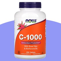 나우 푸드 Now Foods 비타민C 1000 mg 250정 로즈힙 아스코르브산 아스코르빈산 Ascorbic Acid