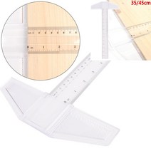 제도용 T자 35CM 1미터자 50센티자 직각삼각자 눈금없는자 ㄱ자자 철재자 탬플릿 운영자 15센티자, 45cm