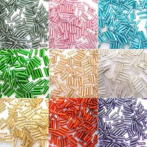 [시드비즈] 막대시드 길이 6mm 한팩 100g 비즈공예, 블루