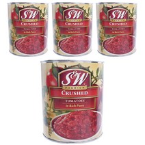 에스앤더블유 크러쉬드 토마토 인 리치 퓨레, 794g, 4개