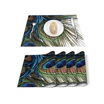 WFHTU 4/6pcs Set Table Mats Art Printed Cotton Linen Napkin Kitchen Accessories Home Party Decorativ, 4pcs_Gray