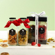 담금주키트 DIY칵테일만들기 새해선물 승진선물 기념일선물 집들이선물 파티선물 완벽한선물포장 술선물 500ml 2병 리본포장, 딸기베리, 국화