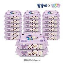 달곰이 딩대 캠퍼스프렌즈 휴대용 물티슈 60g x 20팩 플레인 녹차 추출물, 달곰이 딩대 캠퍼스프렌즈 60g x 20팩