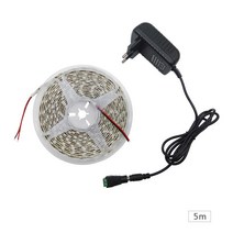 5m 백색 LED 스트립 SMD 2835 5050 백색/차가운 유연한 DC 12V 테이프 조명 방수 없음 60leds/M, [02] 5m Full Set, [01] Warm White, [01] 2835 No waterproof