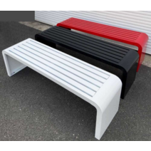 야외 옥외용 벤치 의자 야구장 철제 평벤치 3인벤치, 1.5m 길이 40cm 너비 45cm 높이검정