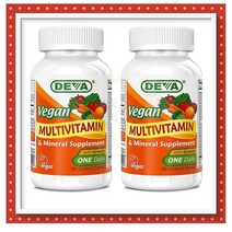 (1+1) Deva 데바 비건 멀티비타민 미네랄 Vegan Multivitamin 아이언 프리 90정 2개