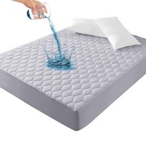 UNILIBRA 풀 사이즈 100% 방수 매트리스 패드 통기성 퀼트 핏 매트리스 프로텍터 최대 45.7cm(18인치)까지 늘어나는 딥 포켓 할로우 면 필링 매트리스 커버 풀, King, Microfiber Grey