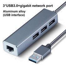 C타입허브 C타입 USB허브 RYRA USB 허브 유형 C 이더넷 어댑터 RJ45 동글 3 포트 3.0 2.0 데이터 호환 노트북 컴퓨터 Mac iOS 안드로이드, as shown 6