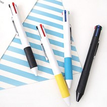 심플 그립 4색 볼펜, 1개, 옐로우, 옐로우