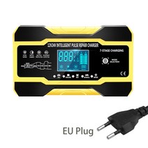 딥사이클 자동차 배터리 새로운 충전기 완전 자동 12v 10a 24v 5a agm 젤, 씨엔, 노란색 EU 플러그