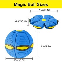 매직 플랫 볼 UFO Magic Ball Deformation UFO Toy With Lights Fly Saucer Magic Balls Flying Flat Throw, 03 Blue