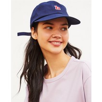 22SS [HIS HAZZYS]네이비 로고자수 면 캡모자 HZHE2E801N2