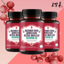 고말론 링곤베리 퓨레 글루타치온 로즈힙 엘라스틴 프리미엄 정 1000mg 60정, 4, 3+1통(8개월분)