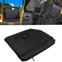 2007-2020 Jeep Wrangler JK JKU JL JLU 2도어 4도어 및 Gladiator JT(검정)용 손잡이가 있는 RT-TCZ Freedom 상단 패널 보관, 단일옵션
