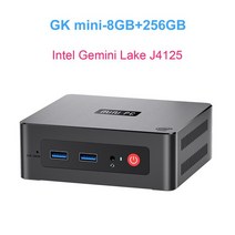히어로박스 미니 PC 데스크탑 Beelink-GK 미니 윈도우즈 10 PC LAN 5.8G Wifi 인텔 셀러론 J4125 쿼드 코, 03 EU, 02 8G 256G