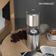 휴대용 커피 머신 가정용 충전식 그라인더 캠핑 차박, 스테인레스 스틸 커피 그라인더