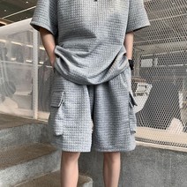 남자 바캉스룩 비치 반팔셔츠 밴딩 반바지 셋업 12