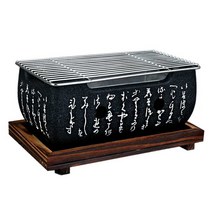 일본식 화로 불판 고체연료 화로대 주물 상업 떡 꼬치, 소형- 가로 12cm