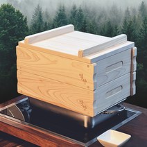 백향 편백나무찜기 세이로무시 2단 히노끼 풀세트 중형, 중형(300X260X260mm)