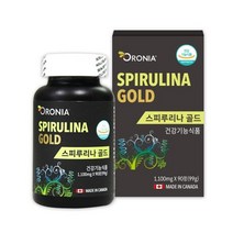 스피루리나 골드 1 100mg 90정(3개월분) 엽록소12mg 항산화 캐나다 Oronia, 1box, 90캡슐