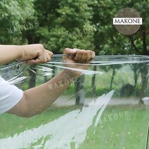 Makone 상표등록 베란다 현관 pvc 반투명 방풍 비닐 투명비닐천막, 0.3mm  투명 PVC1 * 2m