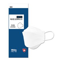 에코원 방역마스크 KF-94 대형 화이트 50매 국산 직접제조 (5매입 지퍼백 포장지)