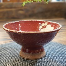 보산토기 시리얼컵 빙수그릇(팥빙수그릇) 요거트그릇 아이스크림컵 진달래 Y 도자기 600ml, 진사
