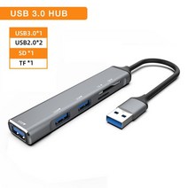 xcfyopro type c hub usb c splitter 전원 스위치허브 3.1, 검은색