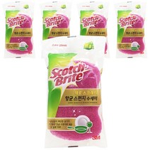 스카치브라이트 제로 스크래치 향균 스펀지 수세미, 2개입, 5개