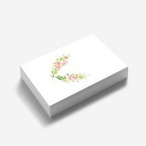 앳원스 캘리그라피 수채화 플라워무지엽서vol 1(5종) 100매, 플라워엽서 vol 1D 100매