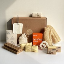 오하우 제로웨이스트키트 20종 선물세트 천연수세미 집들이 답례품 판촉물, 크라프트 쇼핑백