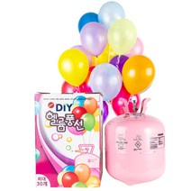 일회용 헬륨통 30개분량 (풍선 컬링 포함), 버블버블 30개 (컬링포함)