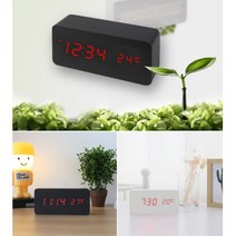 기숙학원 수험생 3개 알람설정 진동 소리 LED 시계 미니 사무실 판촉용 홈, 아이보리