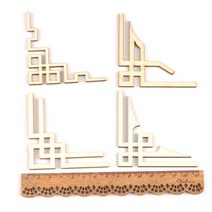 2019 새로운 꽃 패턴 나무 책 코너 수제 스크랩북 앨범 장식 Diy 공예 27x27mm MT2150 4 피스, 24 MT2151-mix 3