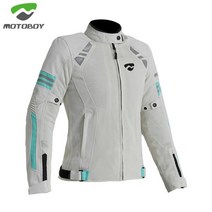 Motoboy 오토바이 여성 고급 자켓 경주 레이싱 전문 여름 메쉬 통기성 상하세트 모음, 3XL, MB-J65화이트블루(여름스타일)