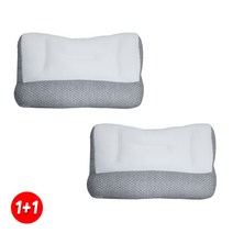 1+1 바른체형 목베개 목이편한베개 행사중 숙면을 유지하는 거북목 경추 목디스크 꿀잠자는 배게, 화이트+그레이