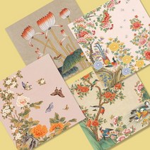 감사축하카드 [민화꽃그림] 4종 세트, 본상품